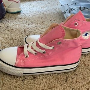 Pink high top girls Converse